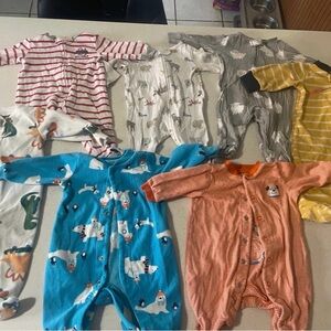 Orange Striped Kids One Piece